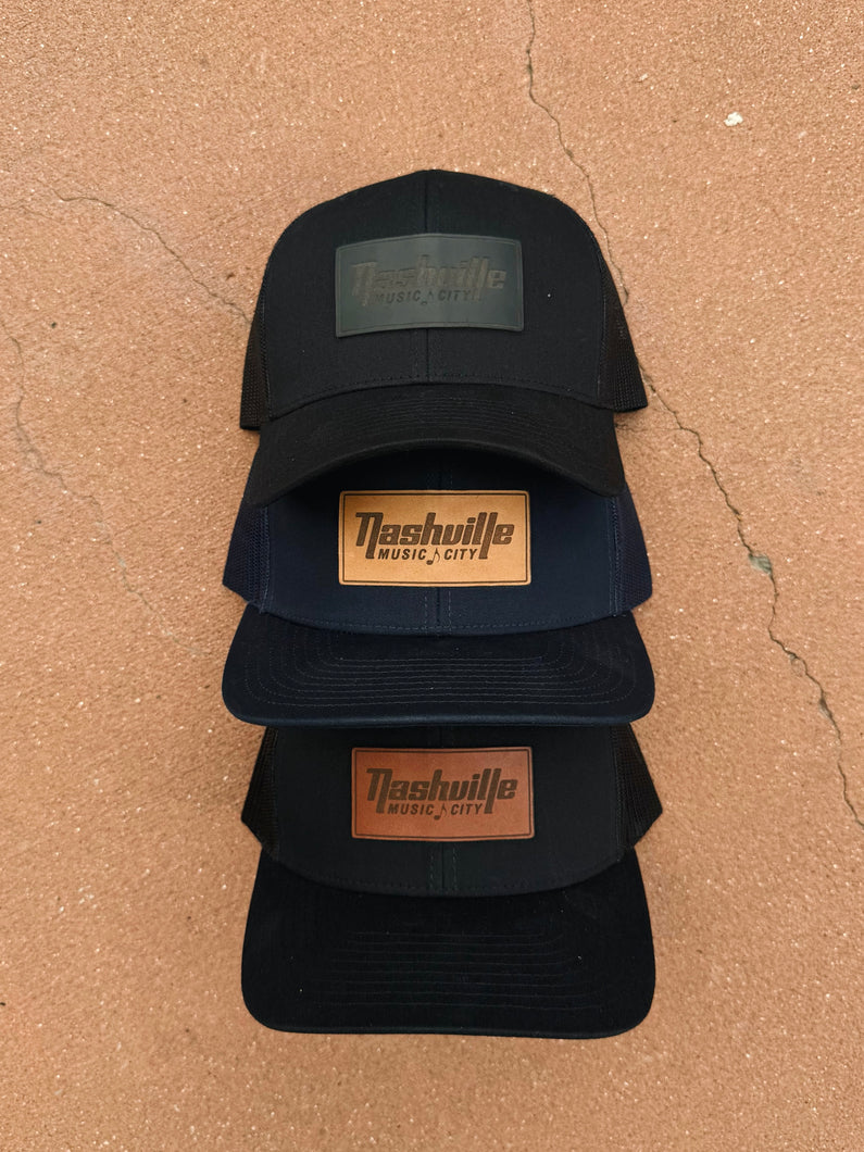 NCVC Leather Patch Trucker