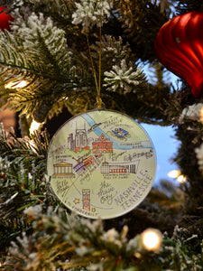 Nashville Map Ornament