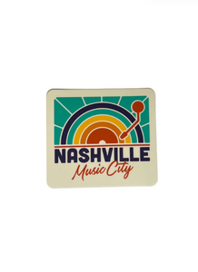 Nashville Rainbow Record Sticker