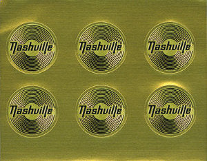 Gold Record Sticker Sheet of 6