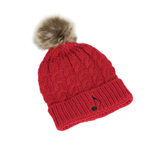 Pom Music Note Beanie